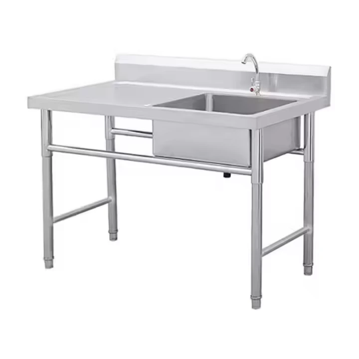 Aigüera de cuina comercial d'acer inoxidable de terra-